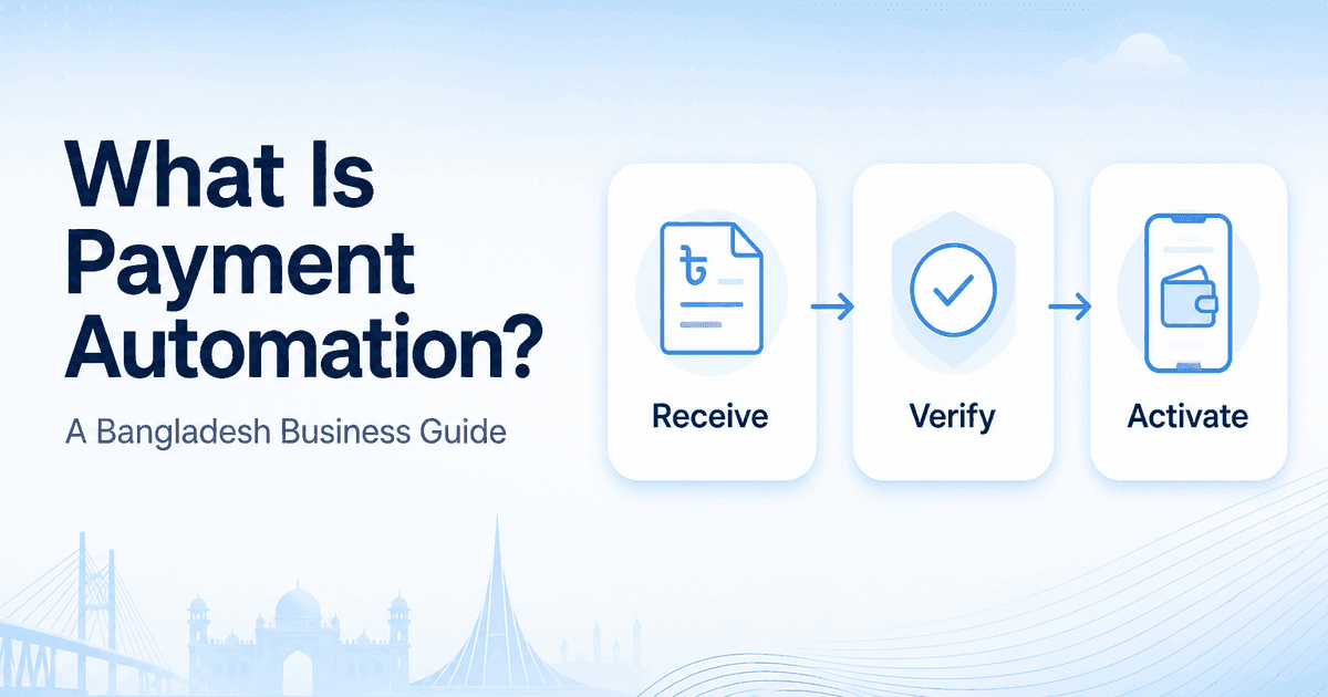 What is payment automation in Bangladesh: receive, verify, activate